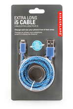 Load image into Gallery viewer, Kikkerland US78-A-EU Extra Long Charging Cable Assorted
