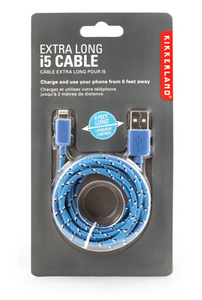 Kikkerland US78-A-EU Extra Long Charging Cable Assorted