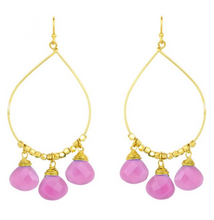 Load image into Gallery viewer, Ashiana- Bella earrings pink jade
