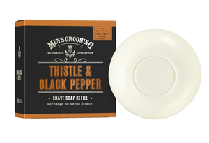 Thistle & Black Pepper Shave Soap Refill 100g